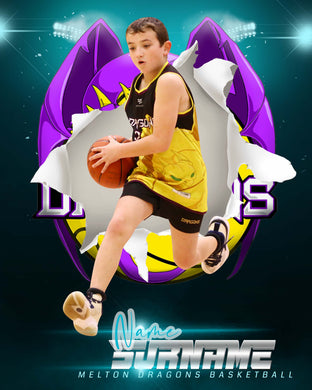 Melton Dragons Basketball Logo Busters Photo
