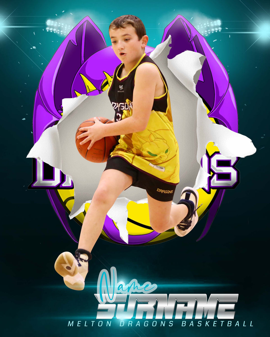 Melton Dragons Basketball Logo Busters Photo