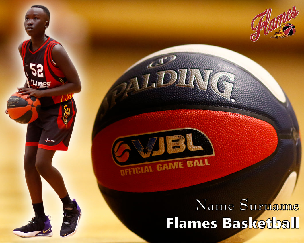 Flames Basketball On Ball