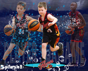 Flames Basketball Splash