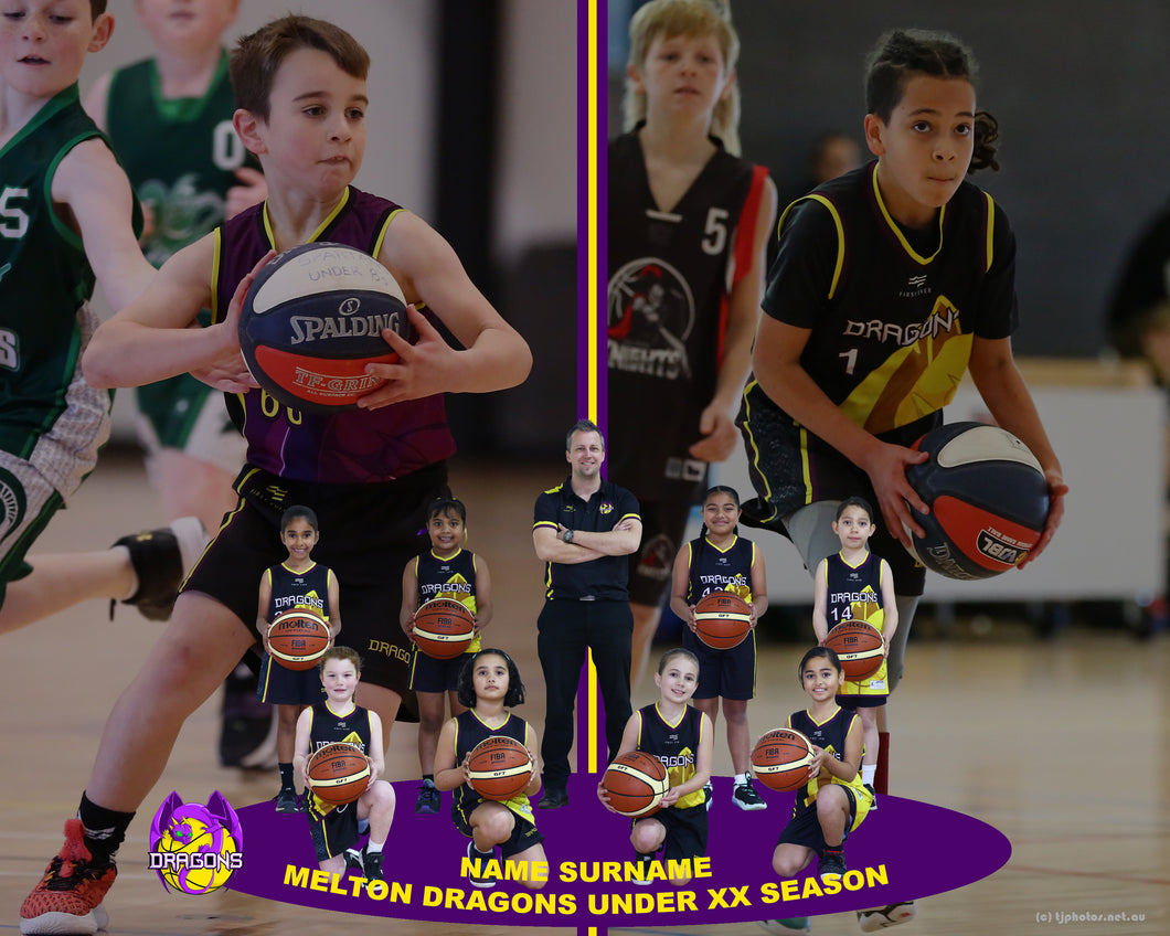 Melton Dragons Basketball TEAM 2UP Photo