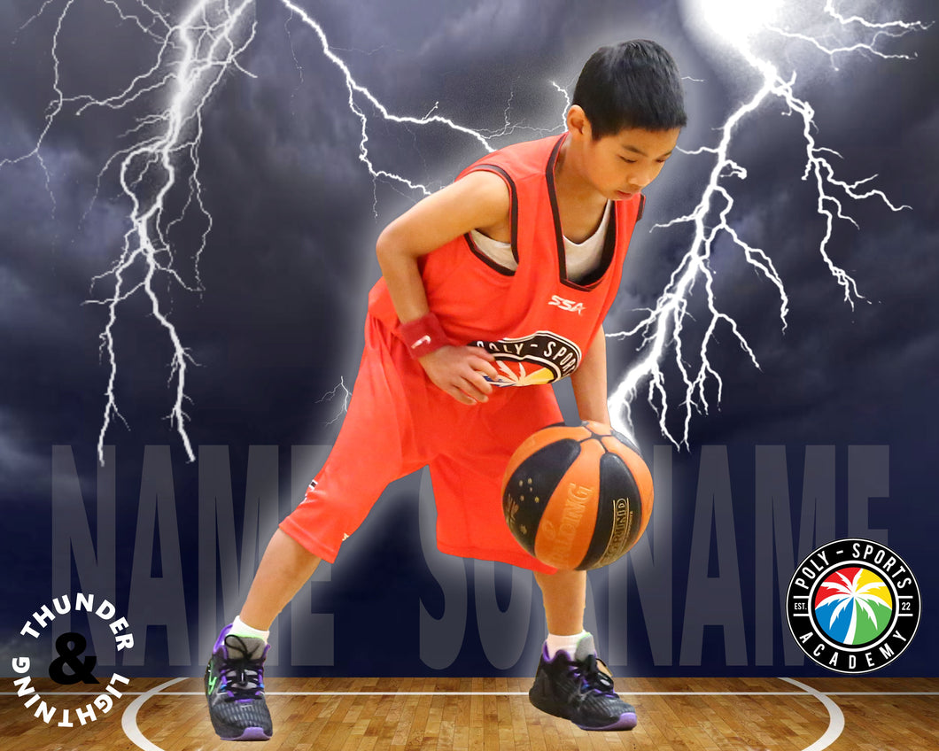 Poly Sports Basketball Thunder & Lightning Photo